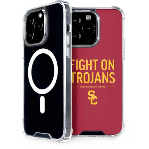 University of Southern California Fight On Trojans Red iPhone 15 Pro MagSafe Case